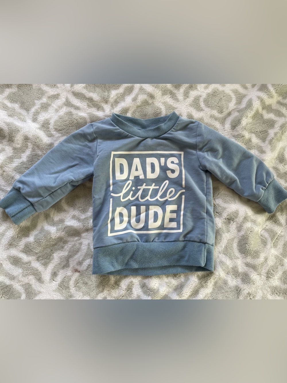 Dad's Little Dude Blue Kids Sweatshirt